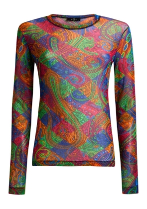 ETRO geometric paisley-pattern top - Red