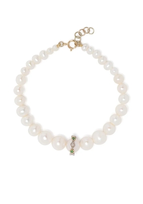 Pascale Monvoisin 9kt yellow gold Chelsea N°2 pearl and diamond bracelet - White