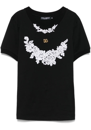 Dolce & Gabbana DNA lace-detailed T-shirt - Black