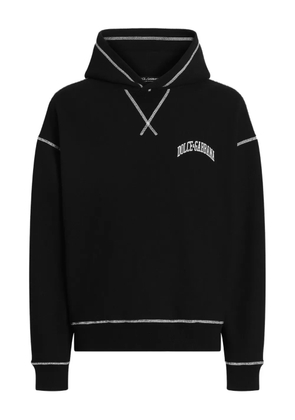 Dolce & Gabbana contrast-stitch hoodie - Black