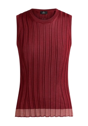 ETRO ribbed sleeveless top - Red