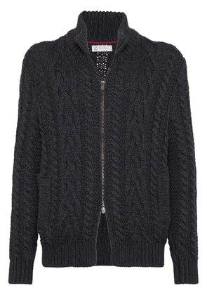 Brunello Cucinelli cable-knit cardigan - Black