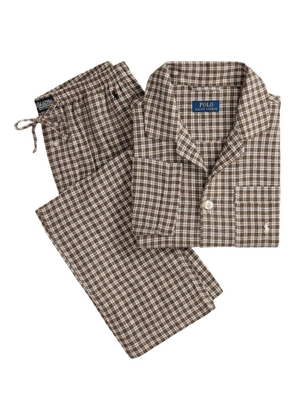 Polo Ralph Lauren checked flannel pyjama set - Brown