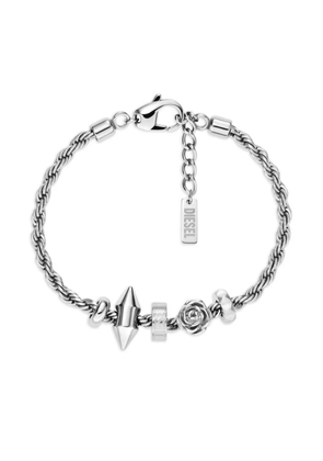 Diesel rope-chain charm bracelet - Grey