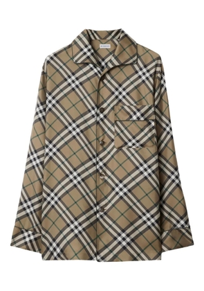 Burberry check-print pajama shirt - Neutrals