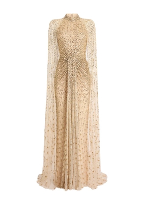 Jenny Packham sequin-embellished maxi dress - Gold