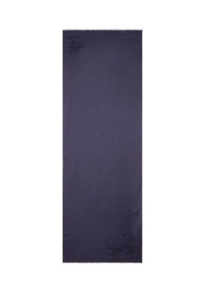 ETRO paisley-embroidered cashmere scarf - Blue