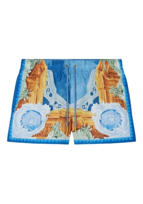 Versace design-printed beachwear - Blue