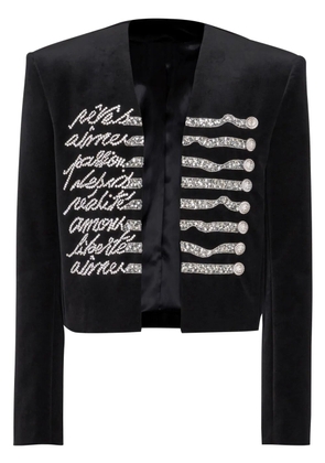 Balmain Spencer velvet jacket - Black
