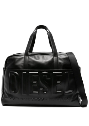 Diesel logo-debossed travel bag - Black