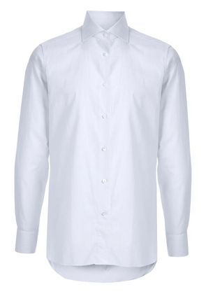 Zegna fine check print shirt - Blue