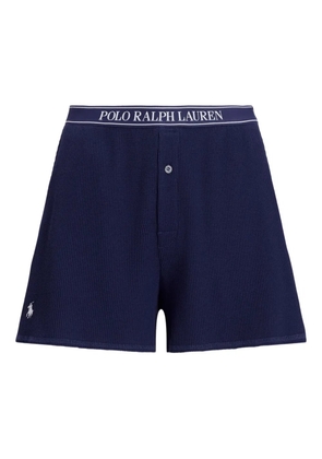 Polo Ralph Lauren logo-waistband pyjama shorts - Blue