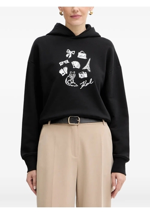 Karl Lagerfeld graphic-print hoodie - Black