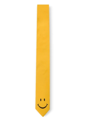 Moschino smiley face-motif tie - Yellow