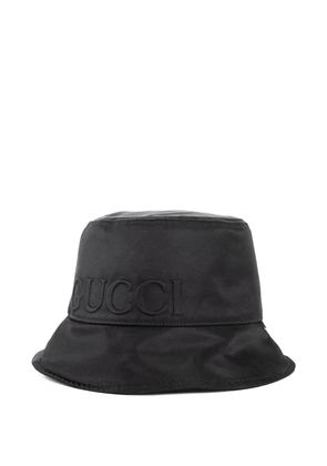 Gucci logo-embroidered bucket hat - Black