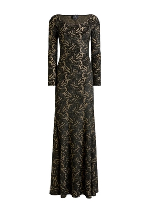 ETRO jacquard paisley motif maxi dress - Black