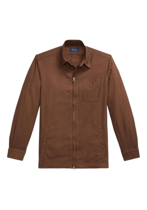 Polo Ralph Lauren long-sleeve zip-front shirt - Brown