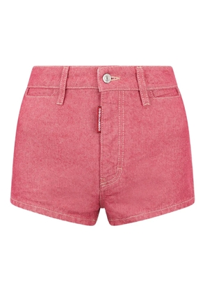 DSQUARED2 logo-patch denim shorts - Pink