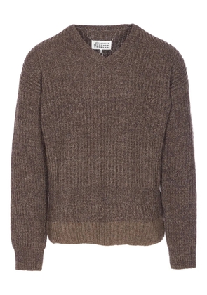 Maison Margiela four stitch-logo sweater - Brown