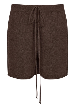 Maison Margiela four-stitch logo track shorts - Brown