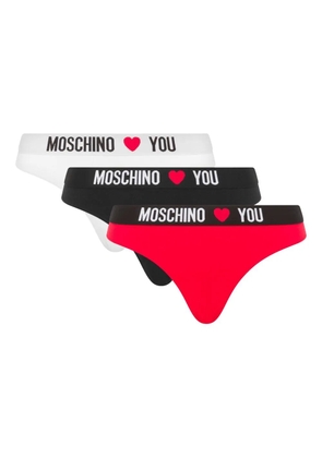 Moschino logo-heart briefs (pack of three) - Black
