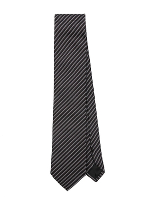 Lanvin striped tie - Black