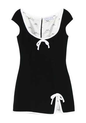Rowen Rose bow-detail mini dress - Black