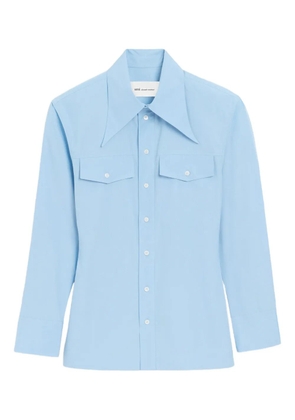 AMI Paris balloon sleeve pocket shirt - Blue