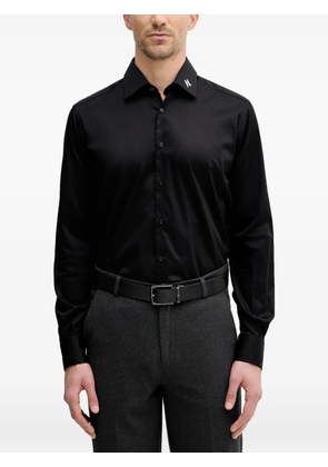 Karl Lagerfeld embroidered-logo shirt - Black
