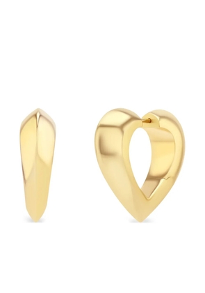 Lizzie Mandler Fine Jewelry 18K yellow gold Heart Huggie earrings
