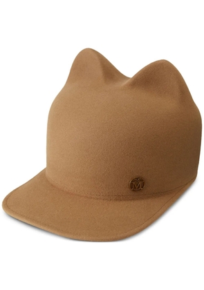 Maison Michel Jamie ear-detail wool cap - Brown