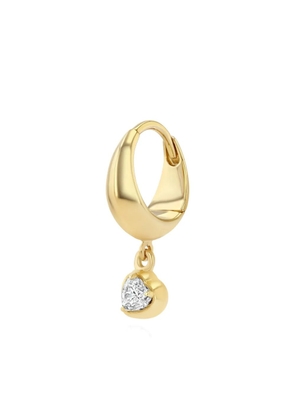 Lizzie Mandler Fine Jewelry 18K yellow gold Heart Diamond Hoop earrings