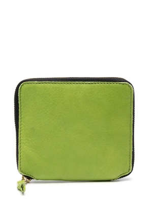 Comme Des Garçons Wallet washed bi-fold zip-up wallet - Green