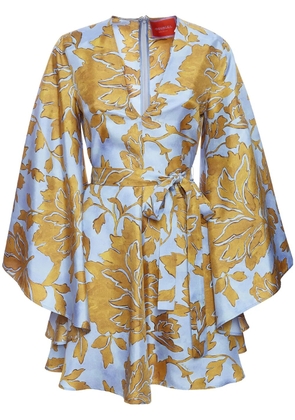 La DoubleJ Magnifico silk minidress - Yellow
