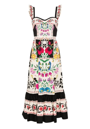 La DoubleJ Gingerbread floral maxi dress - Neutrals