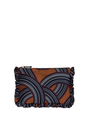 La DoubleJ jacquard clutch bag - Brown