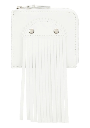 Comme Des Garçons Wallet fringed cardholder - White