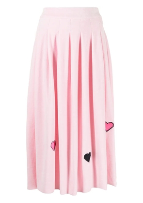 Natasha Zinko heart pleated skirt - Pink