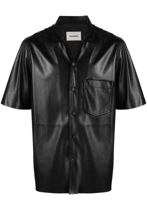 Nanushka Camp faux-leather shirt - Black