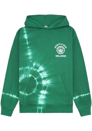 Sporty & Rich Emblem Tie Dye hoodie - Green