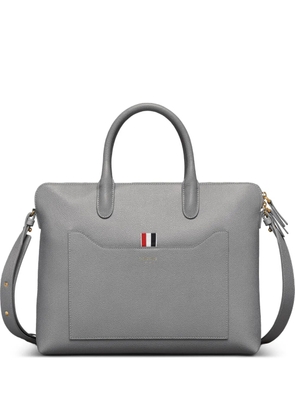 Thom Browne leather tote bag - Grey