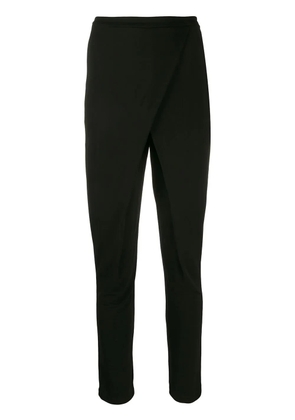 Roberto Cavalli wrap-effect panelled trousers - Black