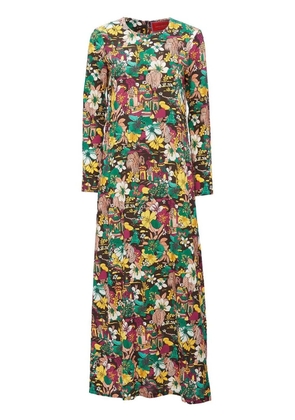 La DoubleJ Swing floral-print dress - Brown