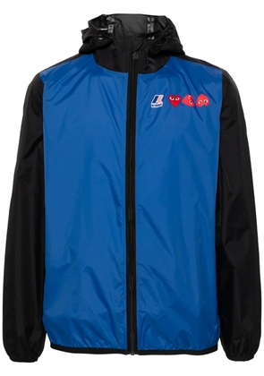 Comme Des Garçons Play x K-Way Claude hooded jacket - Blue