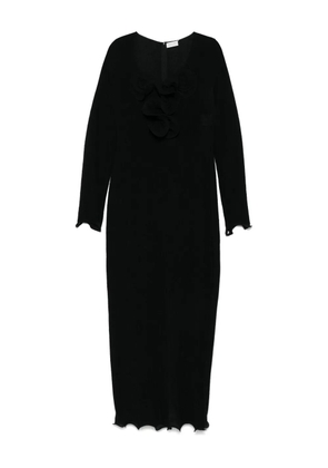 Magda Butrym floral-appliqué maxi dress - Black