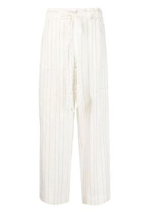 Wales Bonner wide-leg striped trousers - Neutrals