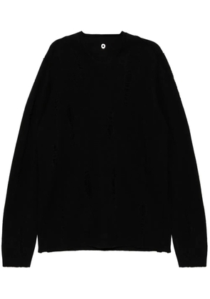 Label Under Construction distressed jumper - Black
