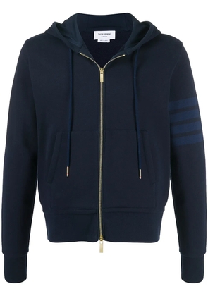 Thom Browne 4-Bar zip-up loopback-cotton hoodie - Blue
