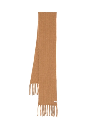 Nanushka ribbed-knit scarf - Brown