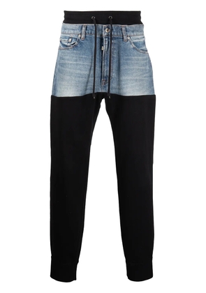 ROMEO HUNTE patch-work track trousers - Blue